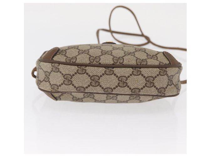 Gucci Borsa GG Supreme Web Sherry Line in PVC beige e oro 89 02 066 Auth 157753 D'oro - vista 6