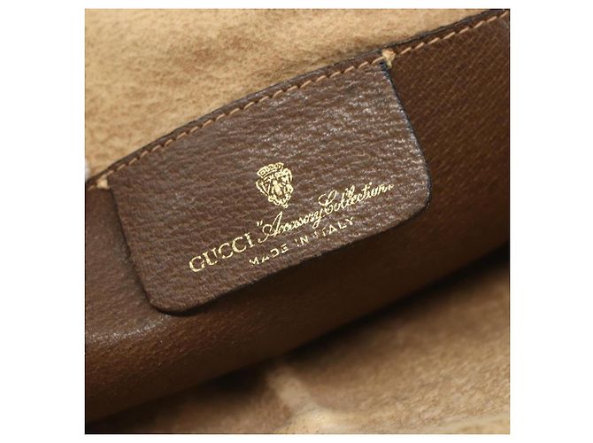 Borsa Sherry Line GG Supreme Web di GUCCI in PVC beige e oro 904 02 047 Auth 157335 D'oro - vista 18