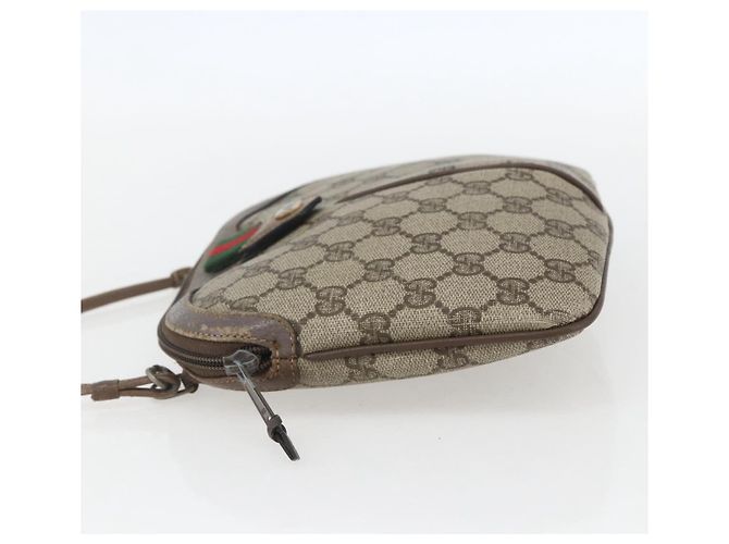 Borsa Sherry Line GG Supreme Web di GUCCI in PVC beige e oro 904 02 047 Auth 157335 D'oro - vista 3