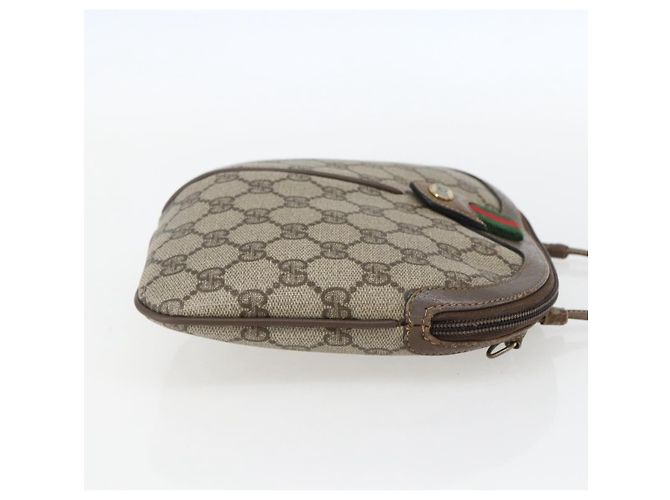 Borsa Sherry Line GG Supreme Web di GUCCI in PVC beige e oro 904 02 047 Auth 157335 D'oro - vista 4