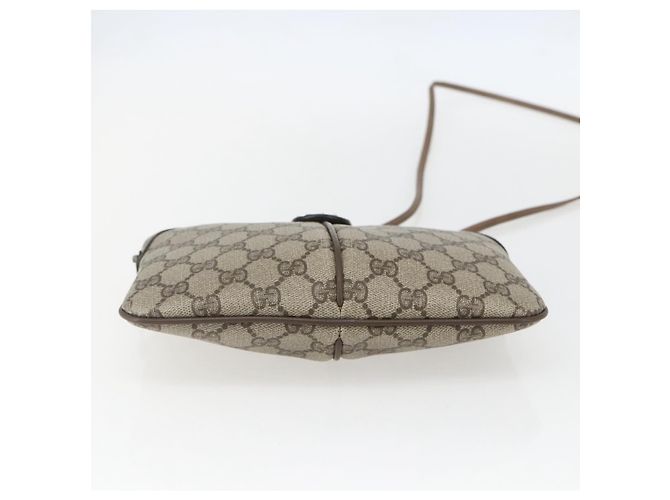 Borsa Sherry Line GG Supreme Web di GUCCI in PVC beige e oro 904 02 047 Auth 157335 D'oro - vista 5