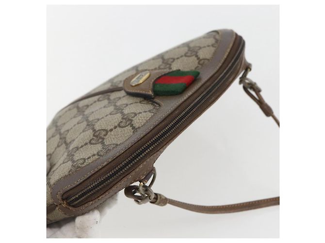 Borsa Sherry Line GG Supreme Web di GUCCI in PVC beige e oro 904 02 047 Auth 157335 D'oro - vista 6
