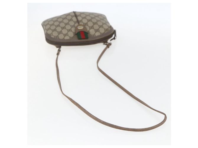 Borsa Sherry Line GG Supreme Web di GUCCI in PVC beige e oro 904 02 047 Auth 157335 D'oro - vista 7