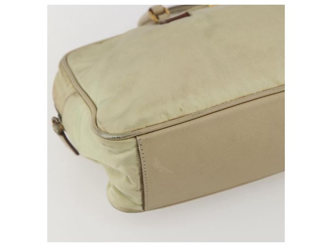 PRADA Borsa a mano in nylon avorio oro Auth 158011 D'oro Crudo - vista 14