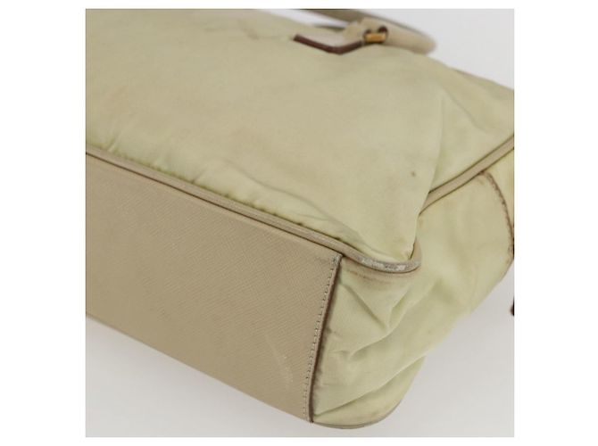 PRADA Borsa a mano in nylon avorio oro Auth 158011 D'oro Crudo - vista 15