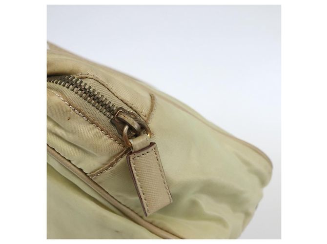 PRADA Borsa a mano in nylon avorio oro Auth 158011 D'oro Crudo - vista 17
