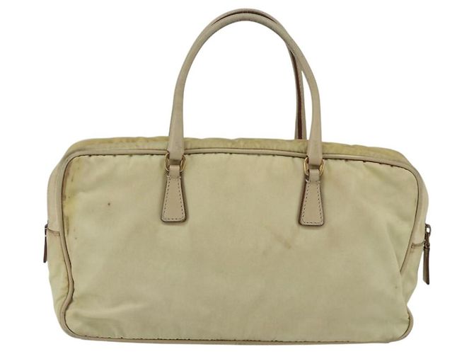 PRADA Borsa a mano in nylon avorio oro Auth 158011 D'oro Crudo - vista 2