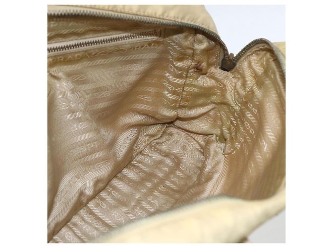 PRADA Borsa a mano in nylon avorio oro Auth 158011 D'oro Crudo - vista 21