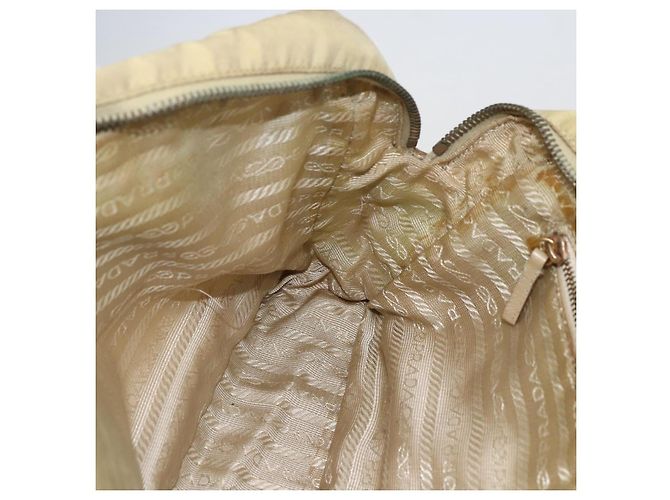 PRADA Borsa a mano in nylon avorio oro Auth 158011 D'oro Crudo - vista 22