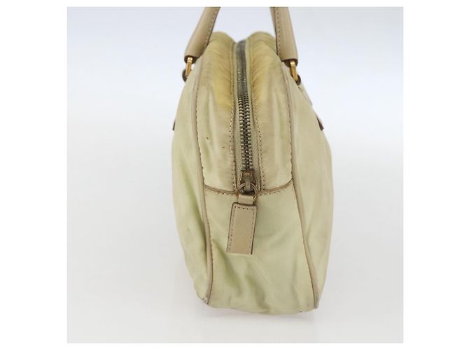PRADA Borsa a mano in nylon avorio oro Auth 158011 D'oro Crudo - vista 3