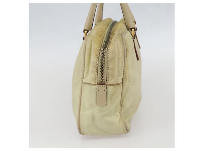 PRADA Borsa a mano in nylon avorio oro Auth 158011 D'oro Crudo - vista 4