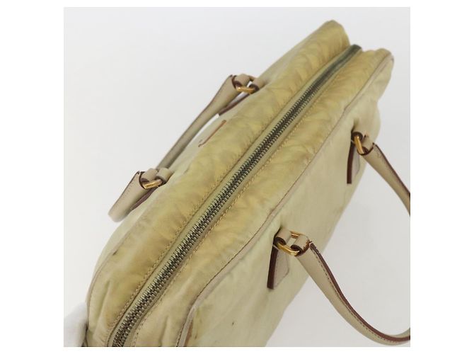PRADA Borsa a mano in nylon avorio oro Auth 158011 D'oro Crudo - vista 6