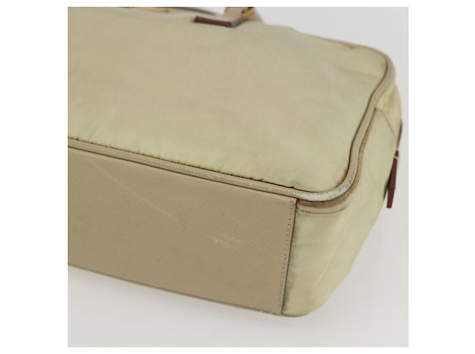 PRADA Borsa a mano in nylon avorio oro Auth 158011 D'oro Crudo - vista 9