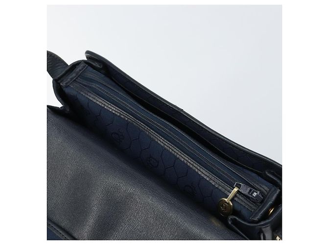 Borsa a Spalla in Tela Honeycomb Christian Dior Blu Navy Oro Auth fm5004 D'oro - vista 10