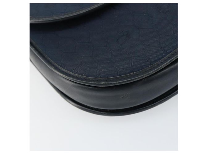 Borsa a Spalla in Tela Honeycomb Christian Dior Blu Navy Oro Auth fm5004 D'oro - vista 15