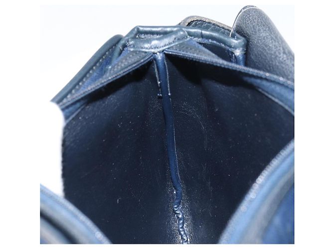 Borsa a Spalla in Tela Honeycomb Christian Dior Blu Navy Oro Auth fm5004 D'oro - vista 23