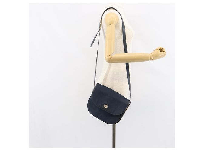 Borsa a Spalla in Tela Honeycomb Christian Dior Blu Navy Oro Auth fm5004 D'oro - vista 24