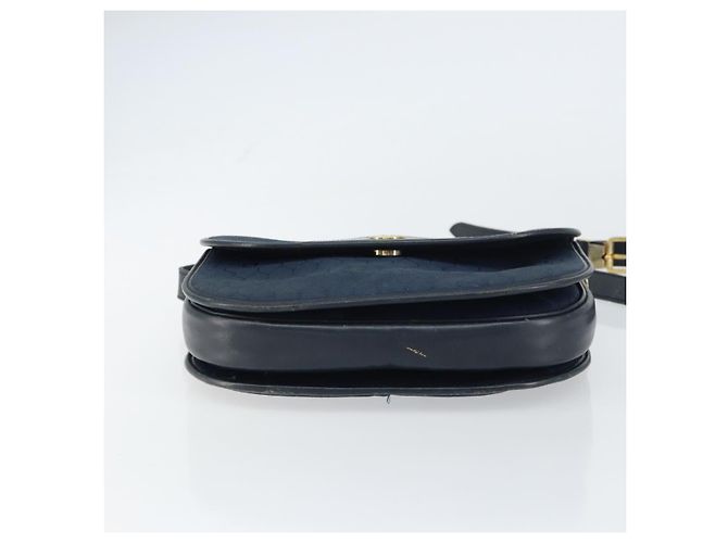 Borsa a Spalla in Tela Honeycomb Christian Dior Blu Navy Oro Auth fm5004 D'oro - vista 5