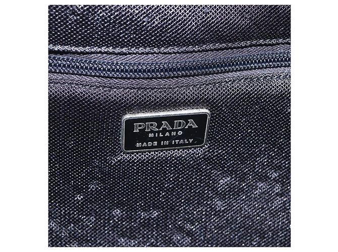 Borsa Tote Prada in nylon rosa argento Auth 158422 - vista 10