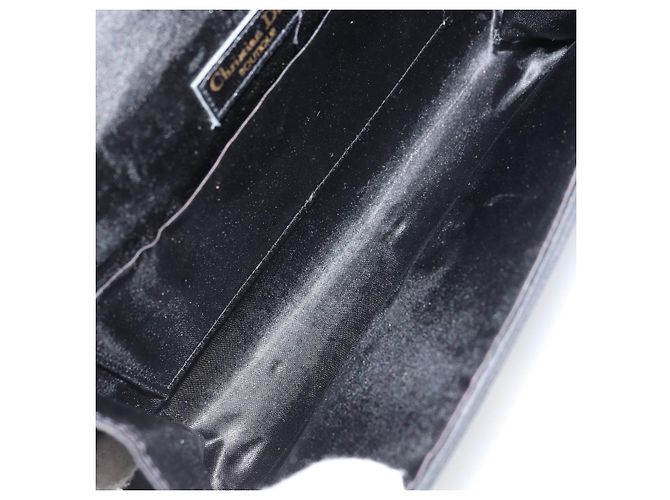 Borsa a Spalla Christian Dior Nylon Nero Oro Auth 160677 D'oro - vista 12