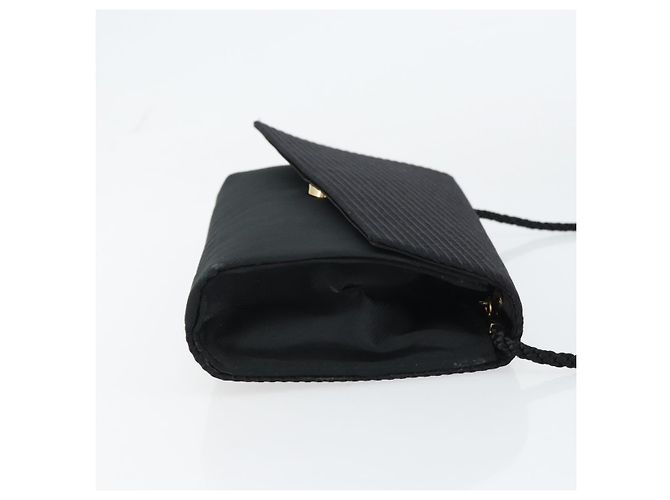 Borsa a Spalla Christian Dior Nylon Nero Oro Auth 160677 D'oro - vista 3