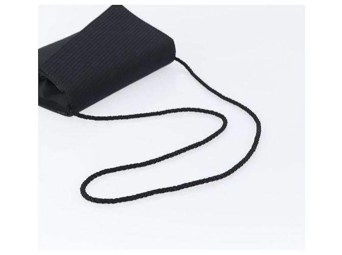 Borsa a Spalla Christian Dior Nylon Nero Oro Auth 160677 D'oro - vista 7