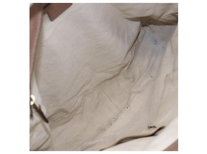 Borsa Tote GG Canvas Gucci Beige Oro 323671 Auth ka1137 D'oro - vista 11
