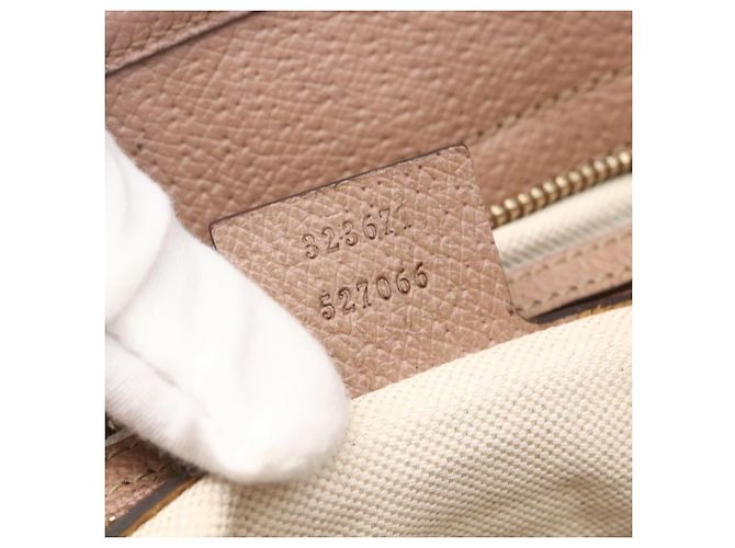 Borsa Tote GG Canvas Gucci Beige Oro 323671 Auth ka1137 D'oro - vista 12