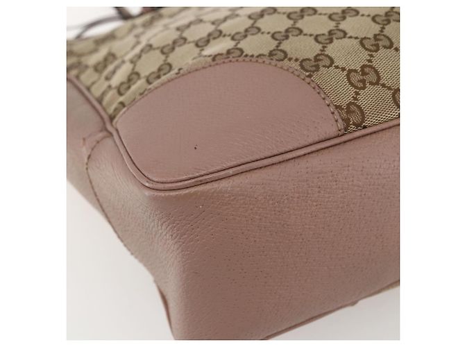 Borsa Tote GG Canvas Gucci Beige Oro 323671 Auth ka1137 D'oro - vista 15