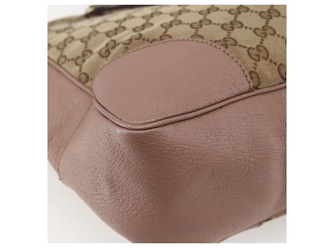 Borsa Tote GG Canvas Gucci Beige Oro 323671 Auth ka1137 D'oro - vista 17