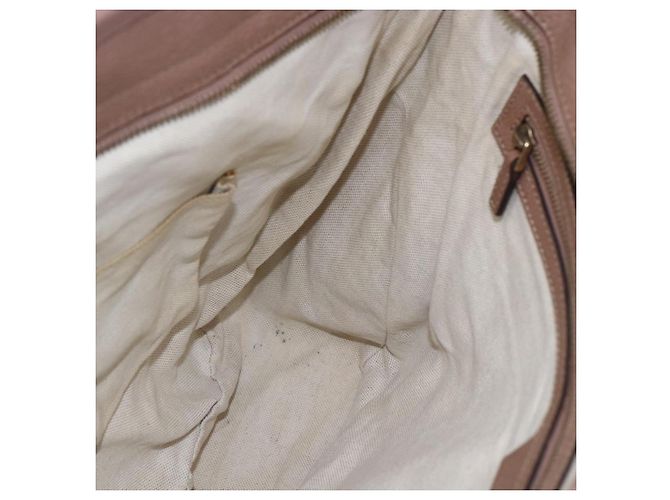 Borsa Tote GG Canvas Gucci Beige Oro 323671 Auth ka1137 D'oro - vista 22