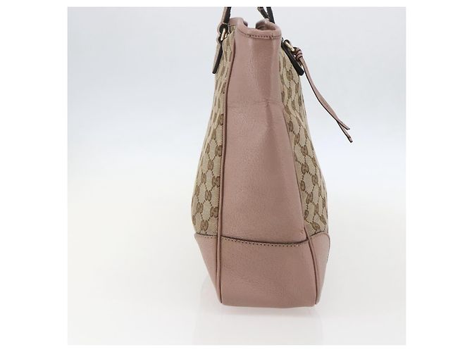 Borsa Tote GG Canvas Gucci Beige Oro 323671 Auth ka1137 D'oro - vista 3