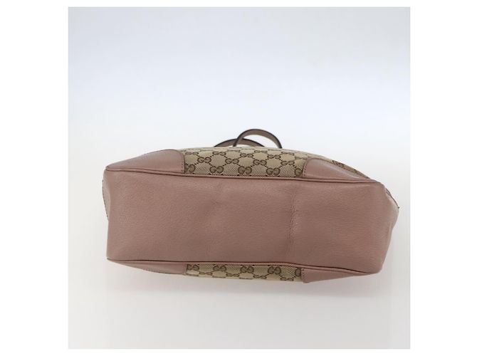 Borsa Tote GG Canvas Gucci Beige Oro 323671 Auth ka1137 D'oro - vista 5