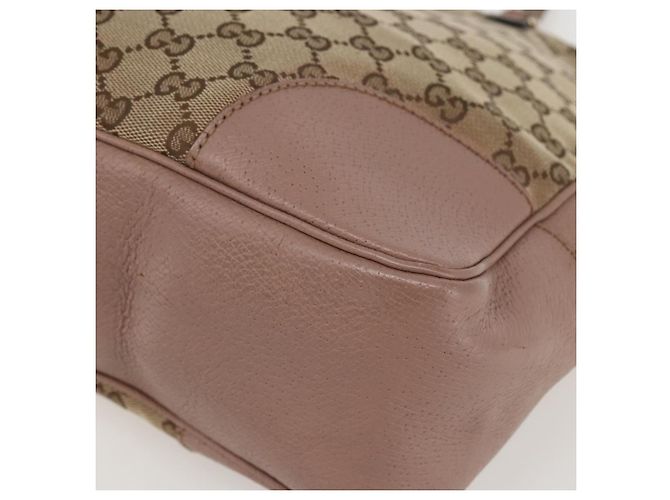 Borsa Tote GG Canvas Gucci Beige Oro 323671 Auth ka1137 D'oro - vista 8