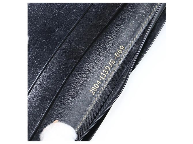 Pequin FENDI Pecan Canvas Long Wallet Black Brown Black Brown Auth 158174 - view 12