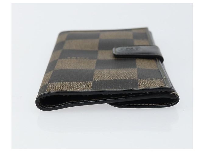 Pequin FENDI Pecan Canvas Long Wallet Black Brown Black Brown Auth 158174 - view 3