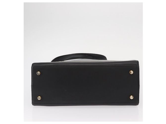 Borsa Tote Gancini in pelle nera e oro Salvatore Ferragamo Auth 157259 Nero D'oro - vista 5