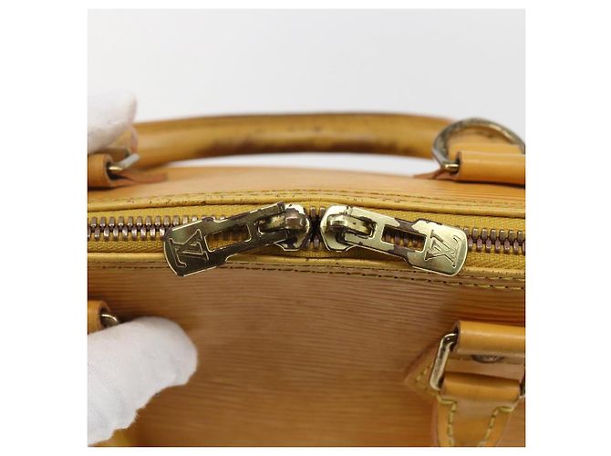 LOUIS VUITTON Borsa a Mano Epi Alma Gialla M52149 LV Auth 152094 Giallo - vista 10