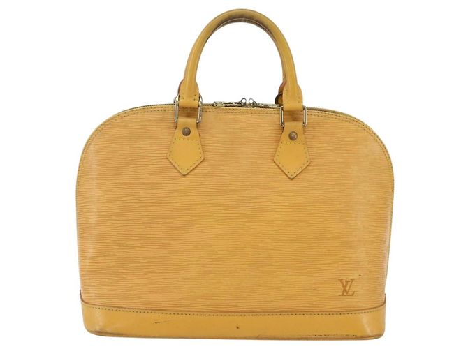 LOUIS VUITTON Borsa a Mano Epi Alma Gialla M52149 LV Auth 152094 Giallo - vista 13