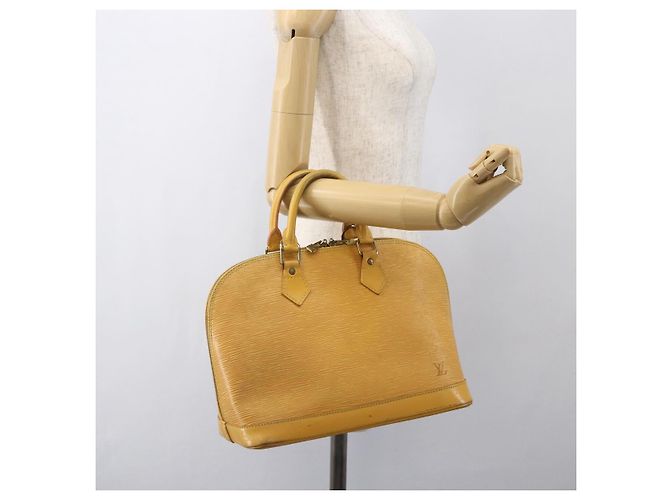 LOUIS VUITTON Borsa a Mano Epi Alma Gialla M52149 LV Auth 152094 Giallo - vista 21