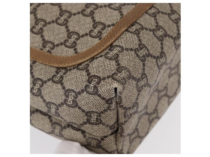 Borsa tote in PVC beige e oro della linea Sherry GG Plus Supreme di GUCCI Auth BA9029 D'oro - vista 10