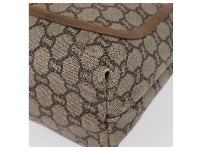 Borsa tote in PVC beige e oro della linea Sherry GG Plus Supreme di GUCCI Auth BA9029 D'oro - vista 15