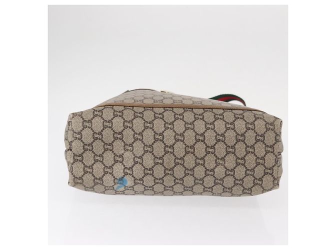 Borsa tote in PVC beige e oro della linea Sherry GG Plus Supreme di GUCCI Auth BA9029 D'oro - vista 6