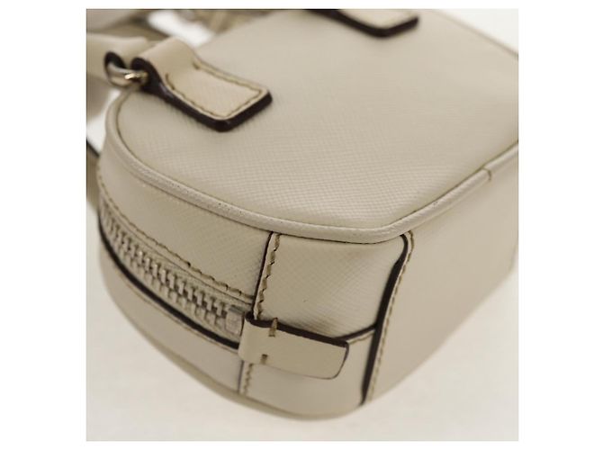 Saffiano Prada Pochette Safiano Avorio Argento Auth 157955V Crudo - vista 17