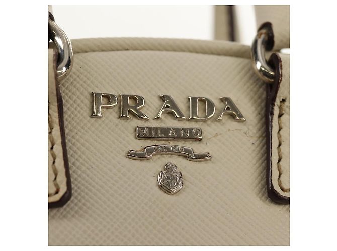 Saffiano Prada Pochette Safiano Avorio Argento Auth 157955V Crudo - vista 21
