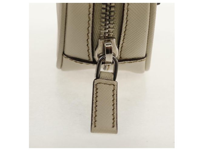 Saffiano Prada Pochette Safiano Avorio Argento Auth 157955V Crudo - vista 22