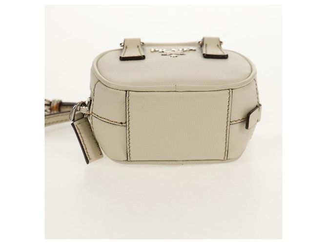 Saffiano Prada Pochette Safiano Avorio Argento Auth 157955V Crudo - vista 5
