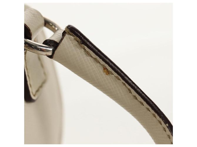 Saffiano Prada Pochette Safiano Avorio Argento Auth 157955V Crudo - vista 9