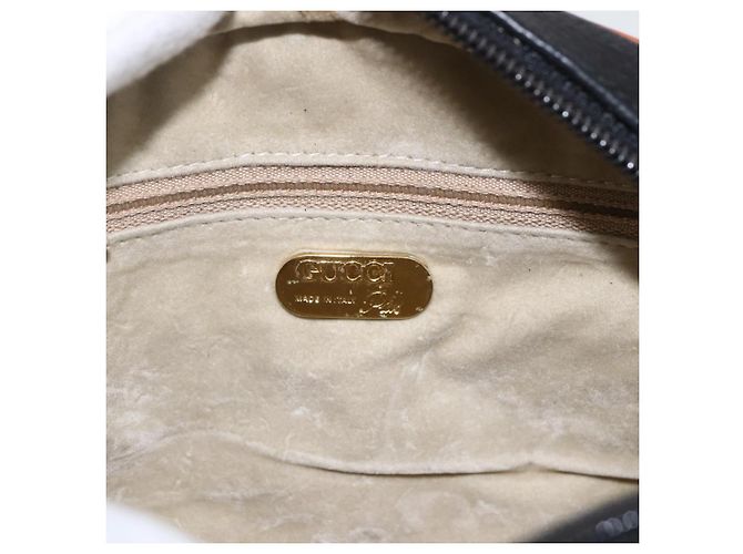 Gucci Borsa a Spalla in Pelle Nera e Oro Auth 158401 Nero D'oro - vista 10