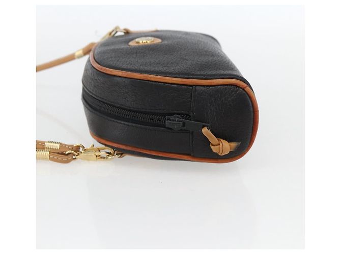 Gucci Borsa a Spalla in Pelle Nera e Oro Auth 158401 Nero D'oro - vista 3